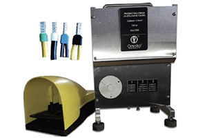 Pneumatic press for insulated end sleeves 